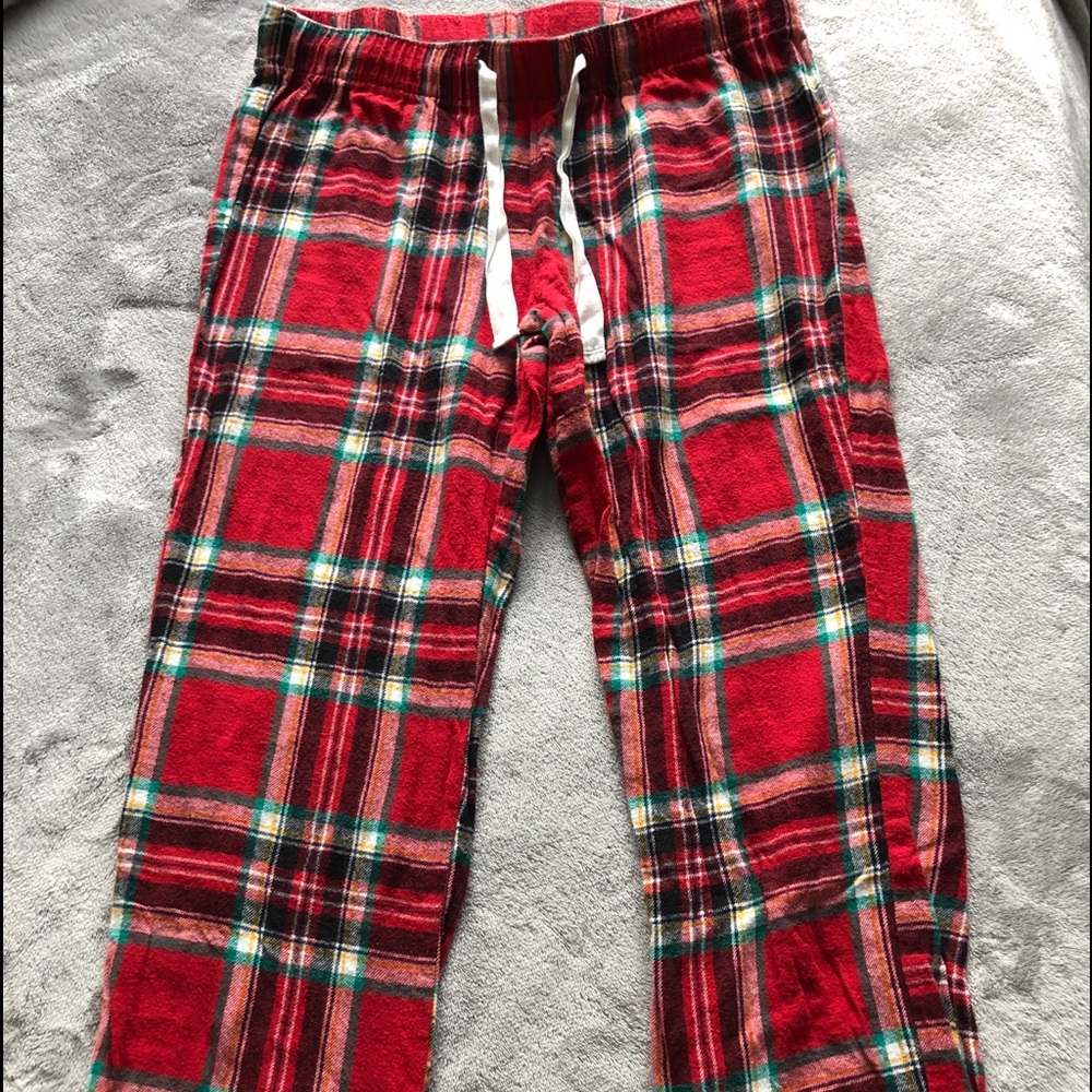 old navy plaid pj pants